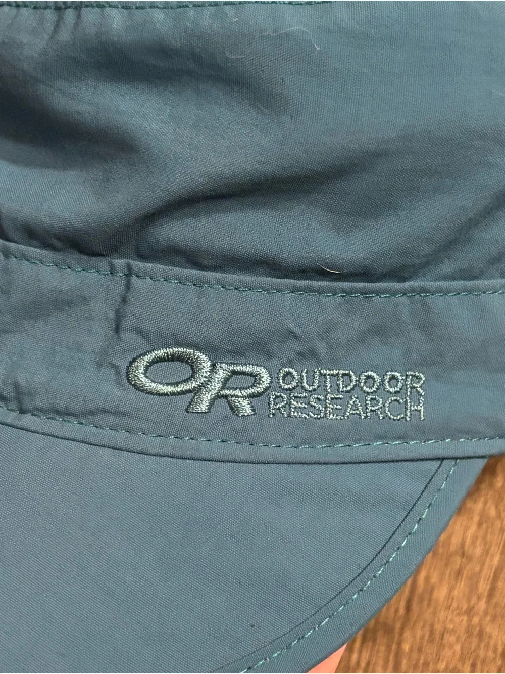 Outdoor Research Radar Folding Pocket Cap Lightweight Teal Blue Sz Small UPF 50+